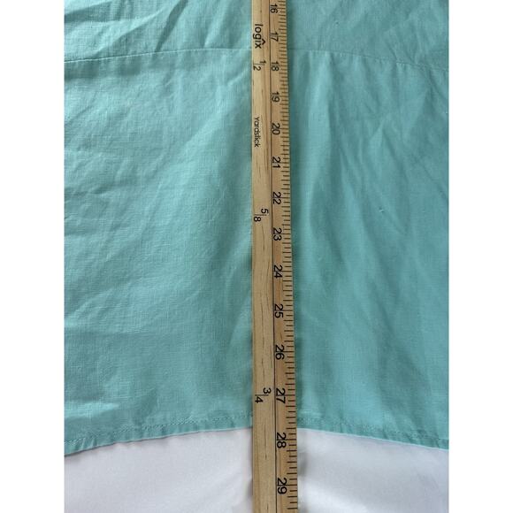 Anthropologie For Cynthia By Cynthia Rowley 100% Linen Sleeveless Top L Aqua - Picture 14 of 14